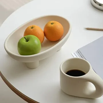Elegant WENSHUO Tri-Legged Ceramic Fruit Bowl for Home