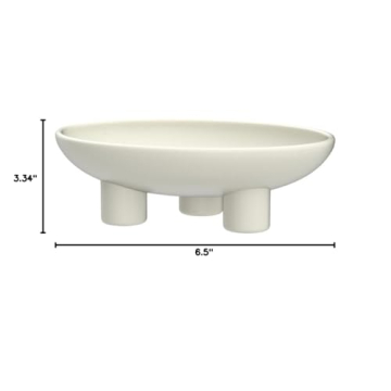 Elegant WENSHUO Tri-Legged Ceramic Fruit Bowl for Home