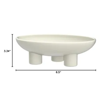 Elegant WENSHUO Tri-Legged Ceramic Fruit Bowl for Home