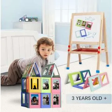 Leonuliy Refrigerator Magnets Photo Frame, Fridge Magnetic Photo Frame for Polaroid Fujifilm Instax Mini Film, 10 Colors, Pack of 10.