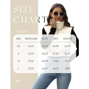 Dqbeng Women's Cute Cropped Puffer Vest for Winter