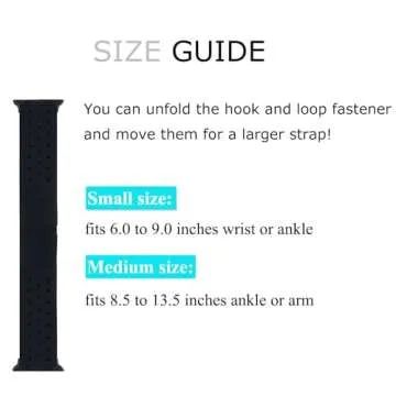 Breathable Hook and Loop Ankle Band for Compatible with Apple Watch Series 10 (42mm) 9 8 7 (41mm) 6 SE 5 4 (40mm) 3 2 1 (38mm), Medium