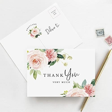 Bliss Collections Thank You Post Cards, Pack of 50