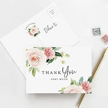 Bliss Collections Thank You Post Cards, Pack of 50
