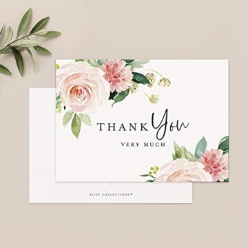 Bliss Collections Thank You Post Cards, Pack of 50