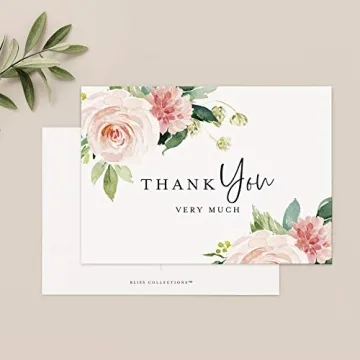 Bliss Collections Thank You Post Cards, Pack of 50