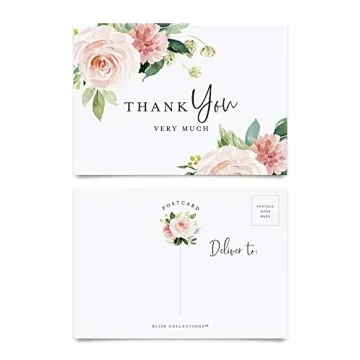Bliss Collections Thank You Post Cards, Pack of 50