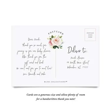 Bliss Collections Thank You Post Cards, Pack of 50