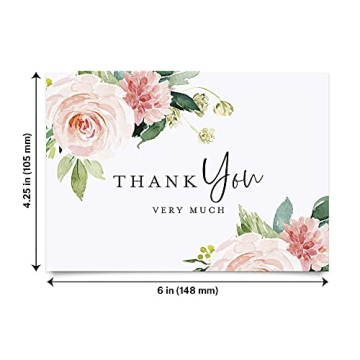 Bliss Collections Thank You Post Cards, Pack of 50