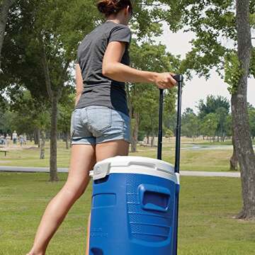 Igloo 5 Gallon Wheeled Cooler with Spigot for Outdoor Use