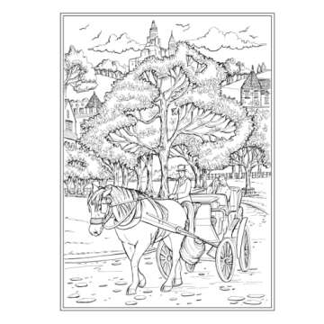 Adult Coloring Romantic Country Scenes Coloring Book (Adult Coloring Books: In The Country)