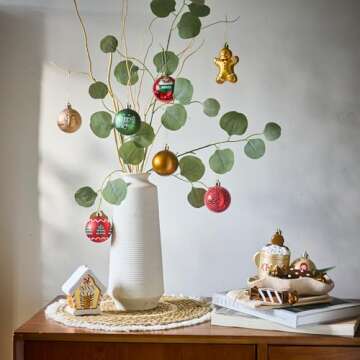 Gingerbread Christmas Ornaments Set - 100 Shatterproof Decor