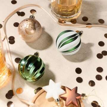 Gingerbread Christmas Ornaments Set - 100 Shatterproof Decor