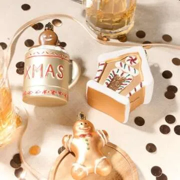 Gingerbread Christmas Ornaments Set - 100 Shatterproof Decor