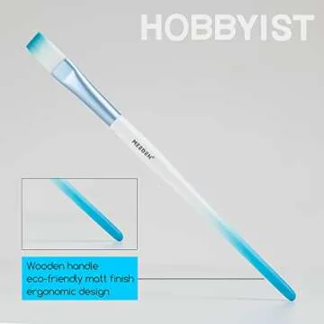 MEEDEN Watercolor Brush Set,10 Professional Watercolor Paint Brushes for Artists, Soft Nylon Hair, Long Handle, Detail, Filbert, Fan, Flat, Painting Brush Set for Watercolor Acrylic Painting