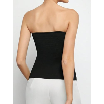 Floerns Women's Stylish Sleeveless Tube Top for Casual Wear