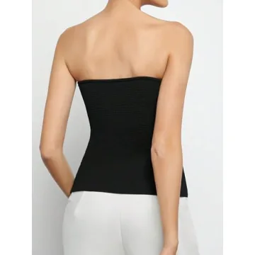 Floerns Women's Stylish Sleeveless Tube Top for Casual Wear