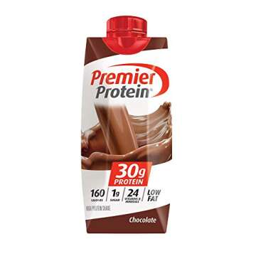 Premier Protein Shake, Chocolate, 30g Protein, 1g Sugar, 24 Vitamins & Minerals, Nutrients to Support Immune Health, 4 Count, 44 Fl Oz