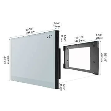 Soulaca 22 inches Smart Mirror TV Screen Waterproof Bathroom Shower Television Integrated WiFi Bluetooth 1080P ATSC Tuner New Model