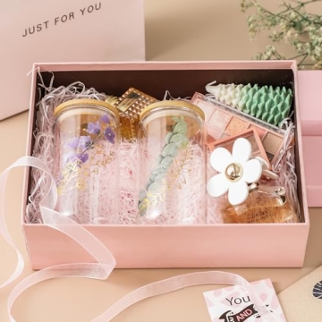 Stylish 16 oz Glass Cups with Bamboo Lids & Straws