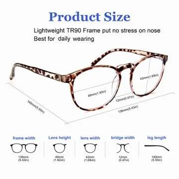 FEIYOLD Retro Blue Light Blocking Glasses for Everyone