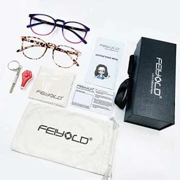 FEIYOLD Retro Blue Light Blocking Glasses for Everyone