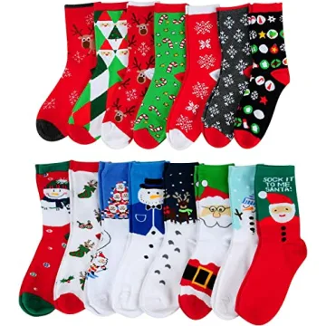 15 Pairs of Women's Christmas Socks - Perfect Gifts
