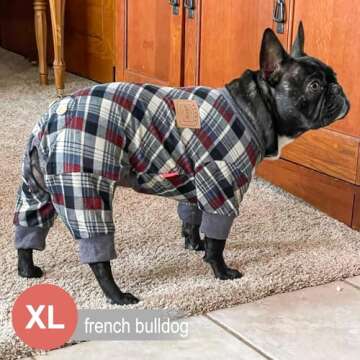 KYEESE Comfy Velvet Dog Pajamas for French Bulldogs and more