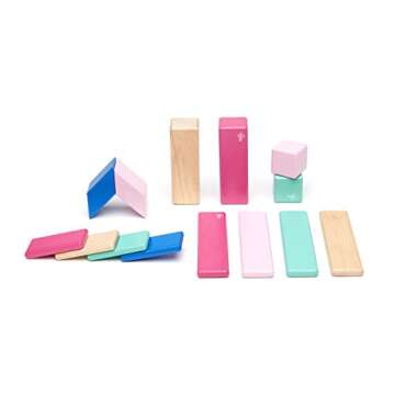 14 Piece Tegu Magnetic Wooden Block Set Blossom