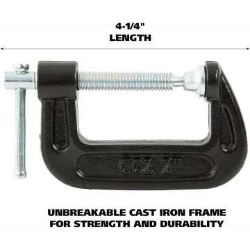 GreatNeck 2-Inch C-Clamp for Woodworking Tools