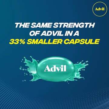 Advil Liqui-Gels minis Pain Reliever and Fever Reducer, Pain Medicine for Adults with Ibuprofen 200mg for Pain Relief - 50x2 Liquid Filled Capsules