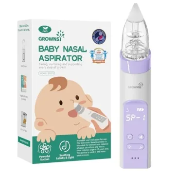 GROWNSY Nasal Aspirator - Electric Baby Nose Sucker with Music, Powerful Suction and Easy Cleaning
