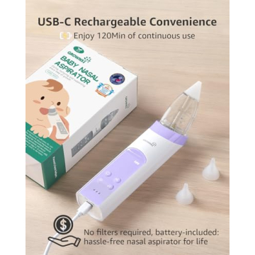 GROWNSY Nasal Aspirator for Babies with Soothing Features