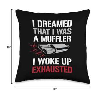 Dreamed I Was A Muffler Car Lover Throw Pillow