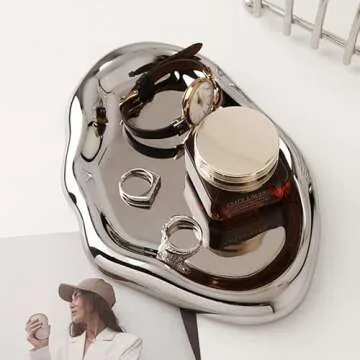 CESTATIVO Jewelry Dish Tray, Ring Dish, Ceramic Trinket Tray, Small Key Tray, Mother's Day, Christmas, Thanksgiving, Birthday Gift for Mother Daughter Friends