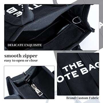 Beukani The Tote Bag for Women Birthday Gifts, Canvas Handbags with Zipper Shoulder