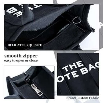 Beukani The Tote Bag for Women Birthday Gifts, Canvas Handbags with Zipper Shoulder