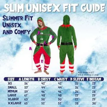 Funziez! Christmas Adult Onesie - Santa, Snowman, Elf Costume - Holiday One Piece Cosplay Suit for Adults, Women and Men Stocking Gift
