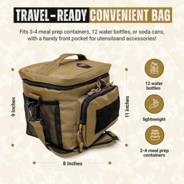 Tactical Lunch Box for Work High Capacity Cooler Bag