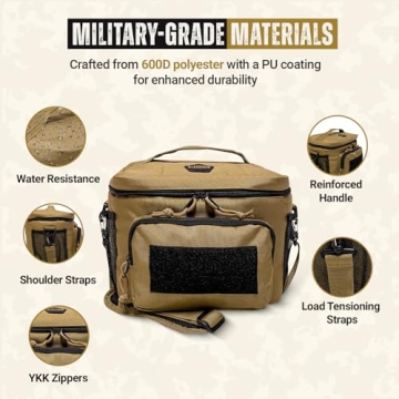 Tactical Lunch Box for Work High Capacity Cooler Bag