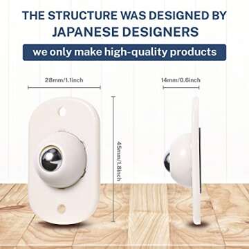 Self Adhesive Ball Caster, Small Wheels for Cricut Maker/Explore Air 2/ Air 3 Machines, 360 Degree Rotation Sticky Mini Universal Pulley for Silhouette Cameo 4/ Portrait 3 Etc…