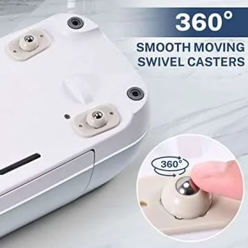 Self Adhesive Ball Caster, Small Wheels for Cricut Maker/Explore Air 2/ Air 3 Machines, 360 Degree Rotation Sticky Mini Universal Pulley for Silhouette Cameo 4/ Portrait 3 Etc…