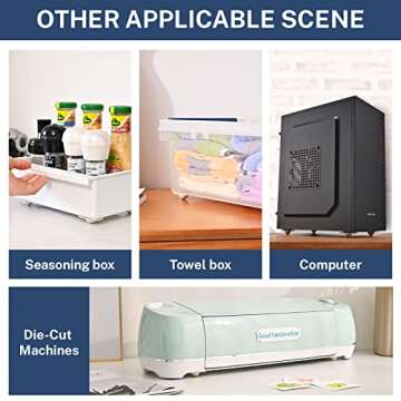 Self Adhesive Ball Caster, Small Wheels for Cricut Maker/Explore Air 2/ Air 3 Machines, 360 Degree Rotation Sticky Mini Universal Pulley for Silhouette Cameo 4/ Portrait 3 Etc…