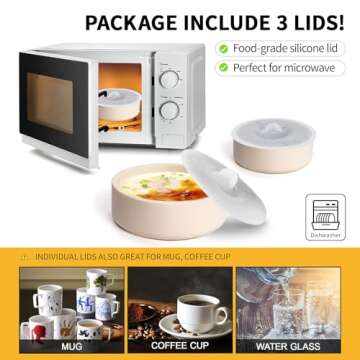 Dootafy 3 Pack Silicone Egg Poacher with Lids, Air Fryer Egg Molds Reusable Nonstick Egg Bites Pan Microwave Egg Cooker, Silicone Egg Cup for Microwavable Egg Stovetop Instan Pot Egg Poaching Sous