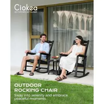 Oversized HDPE Rocking Chair for Comfortable Outdoor Relaxation