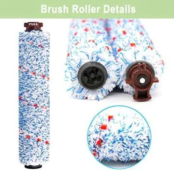 8 Pack Replacement Parts Compatible with Bissell CrossWave 1785 2306 3888A Vacuum Cleaner 4 Pack Multi-Surface Brush Roll 1868 4 Pack Vacuum Filter 1866 Compare to Part 1608683 160-8683 1608684