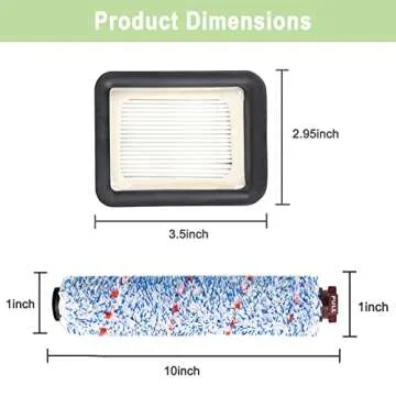 8 Pack Replacement Parts Compatible with Bissell CrossWave 1785 2306 3888A Vacuum Cleaner 4 Pack Multi-Surface Brush Roll 1868 4 Pack Vacuum Filter 1866 Compare to Part 1608683 160-8683 1608684