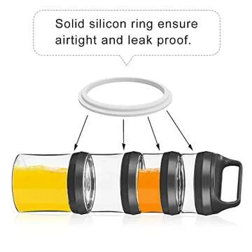 SELEWARE Stackable Snack Jars, Twist Lock Stackable Containers Set, Food Storage Travel Container for Storing Milk Protein Powder Snacks, BPA Free, 4-Piece for 1 Pack (Black, Total 31oz)