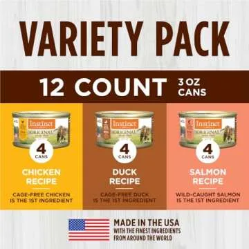 Instinct Grain Free Cat Food Variety Pack - 95% Real Meat