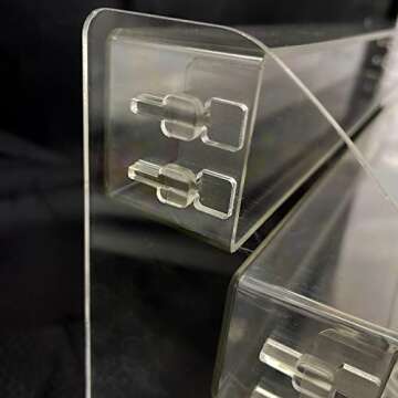 MineDecor 10 Piece Plastic Sunglasses Organizer Clear Eyeglasses Display Case 5 Tier Eyewear Storage Tray Box For Glasses Tabletop Holder Stand